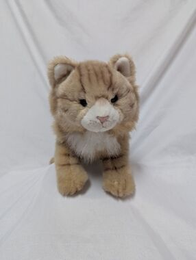 15" Realistic Striped Orange Tabby Cat Kitty Kitten Demdaco Plush Animal 2021